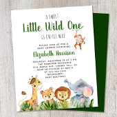 Wild One Safari Baby Shower - uitnodiging