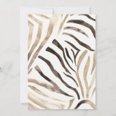 Wild One Safari Baby Shower Uitnodiging (Achterkant)