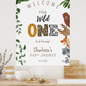 Wild One Safari baby shower welkomstbord Poster (Keuken)