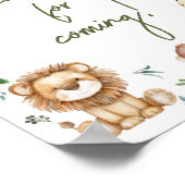 Wild One Safari Bedankt voor het Baby shower Poster (Hoek)