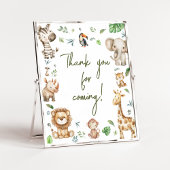 Wild One Safari Bedankt voor het Baby shower Poster