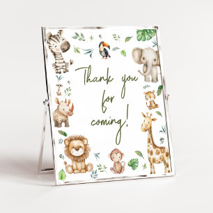 Wild One Safari Bedankt voor het Baby shower Poster