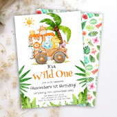 Wild One Safari Birthday Kaart