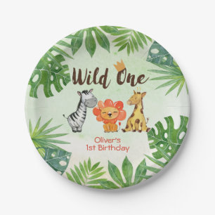 Wild One, Safari Birthday Papieren Bordje