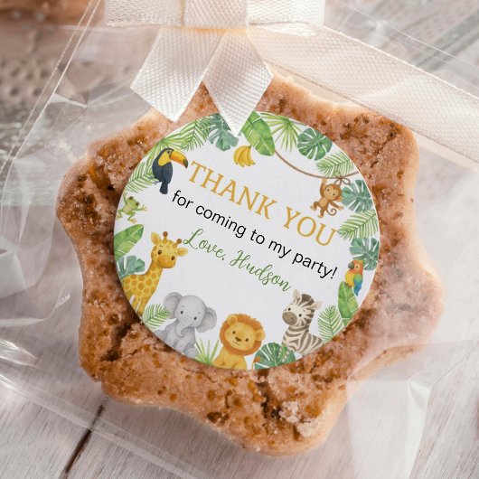 Wild One Safari Birthday Party Ronde Sticker