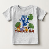WILD ONE Safari blue Name First Birthday (Voorkant)