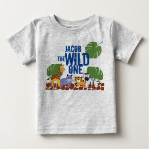 WILD ONE Safari blue Name First Birthday
