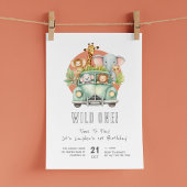 Wild One Safari Boho 1e verjaardag Kaart