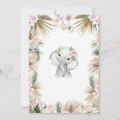 WILD ONE Safari Boho Pampas Dieren 1e Verjaardag Kaart (Achterkant)