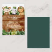 wild one safari book request card informatiekaartje (Voorkant / Achterkant)