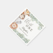 Wild One Safari Boy's 1st Birthday Servet (Hoek)