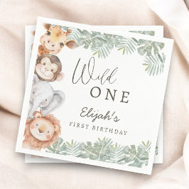 Wild One Safari Boy's 1st Birthday Servet