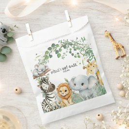 Wild One Safari Cute Jungle Animals Baby Shower  Bedankzakje