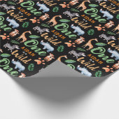 Wild One Safari Dier 1e Verjaardag Wild Things Cadeaupapier (Hoek)