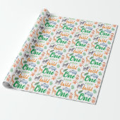 Wild One Safari Dier 1e Verjaardag Wild Things Cadeaupapier (Uitgerold)