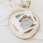 Wild One Safari Dier Oerwoud Modern Baby shower Servet