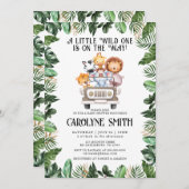 Wild One Safari Dier Tropisch Oerwoud Baby shower Kaart (Voorkant / Achterkant)