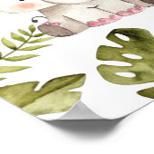 Wild One Safari Dier Verjaardagsfeestje Welkomstbo Poster (Hoek)