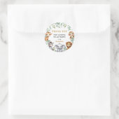 Wild One Safari Dieren 1e Verjaardag Bedankt Ronde Sticker (Tas)