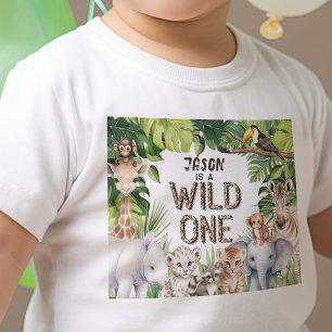 Wild One Safari Dieren Baby Boy 1e verjaardag
