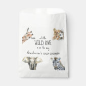 Wild One Safari Dieren Baby Shower Bedankzakje (Voorkant)