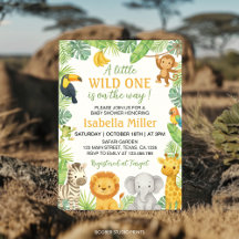 Wild One Safari Dieren Baby Shower