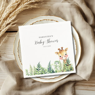 Wild One Safari Dieren Baby Shower  Servet