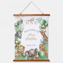 Wild One Safari dieren Ballon Baby 1e verjaardag