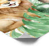 Wild One Safari dieren Ballon Baby 1e verjaardag Poster (Hoek)