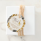 Wild one Safari dieren giraffe Verjaardag Dank u Bedankjes Labels (In situ)