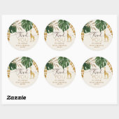 Wild one Safari dieren giraffe Verjaardag Dank u Ronde Sticker (Vel)