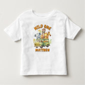 Wild one safari dieren jongens verjaardag kinder shirts (Voorkant)