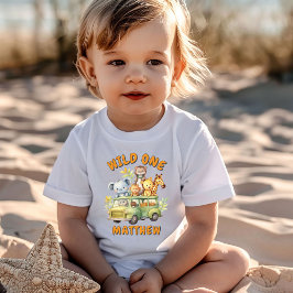 Wild one safari dieren jongens verjaardag kinder shirts