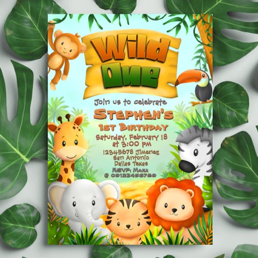 Wild One - Safari Dieren Kaart
