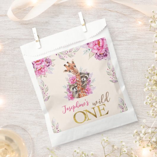 Wild one safari dieren kinderen verjaardagsfeestje bedankzakje (Geknipt)