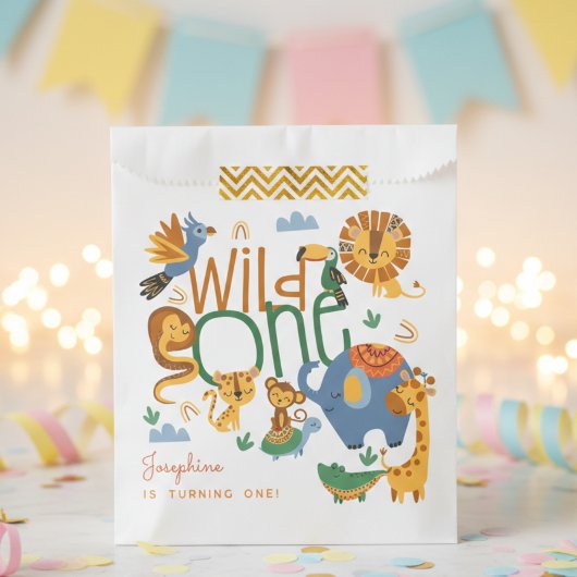 Wild one safari dieren kinderen verjaardagsfeestje bedankzakje