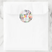 Wild ONE Safari Dieren Koel 1e Verjaardag Ronde Sticker (Tas)