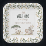 Wild One Safari Dieren Neutraal Baby shower Papieren Bordje<br><div class="desc">Maak je klaar voor een schattig feest! Onze kleine Wild One baby shower papieren borden zijn voorzien van charmante waterverf safaridieren - neushoorn, leeuw, zebra, gazelle en meer - tegen een serene savanne achtergrond. Met zachte, neutrale tinten is dit ontwerp perfect voor elke kleine avonturier onderweg. Laten we samenkomen, lachen...</div>