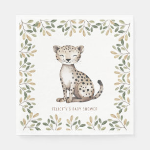 Wild One Safari Dieren Neutraal Baby shower Servet