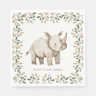 Wild One Safari Dieren Neutraal Baby shower Servet