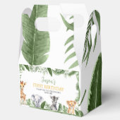 Wild One Safari Dieren Verjaardag Favor Box Bedankdoosjes (Geopend)