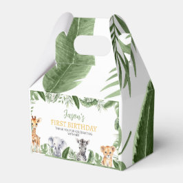 Wild One Safari Dieren Verjaardag Favor Box Bedankdoosjes
