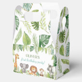 Wild One Safari Dieren Verjaardag Favor Box Bedankdoosjes (Geopend)