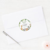 Wild One Safari Dieren Verjaardag Sticker Favor Ta (Envelop)