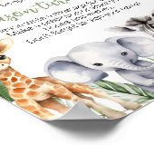 Wild One Safari Dieren Verjaardag Tijd Capsule tek Poster (Hoek)