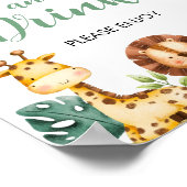 Wild ONE Safari Dieren Voedsel en Drinken Teken Poster (Hoek)