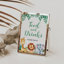 Wild ONE Safari Dieren Voedsel en Drinken Teken