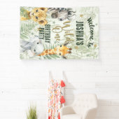 Wild One Safari Dieren Welkom Banner (Insitu)