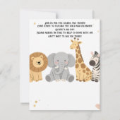 Wild One Safari, eerste uitnodiging (Achterkant)