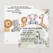 Wild One Safari, eerste uitnodiging (Voorkant / Achterkant)